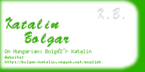 katalin bolgar business card